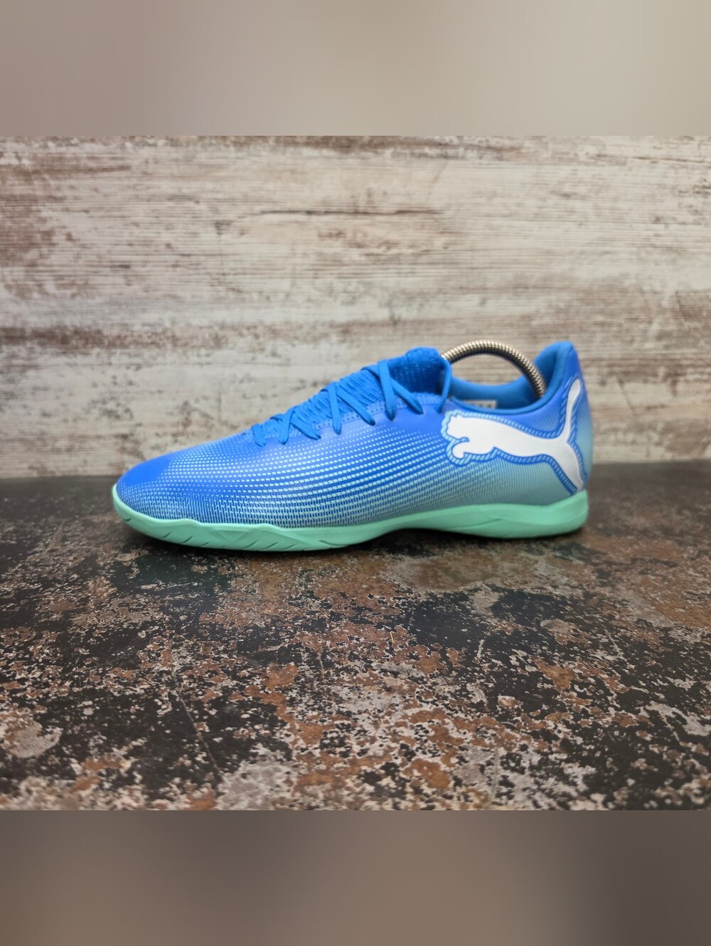 Mens Puma Future 7 Play Indoor Soccer Shoes Sz 10 M Used Blue 107942-01